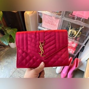 Pink YSL Clutch